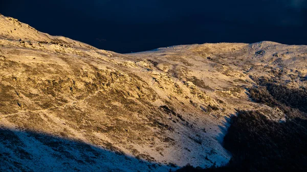 Splendida Vista Invernale Sulle Montagne Parco Nazionale Bieszczady Carpazi Polonia — Foto Stock