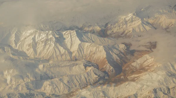 Beautiful Snow Capped Mountains Bird Eye View Zagros Mountains Iran — стоковое фото