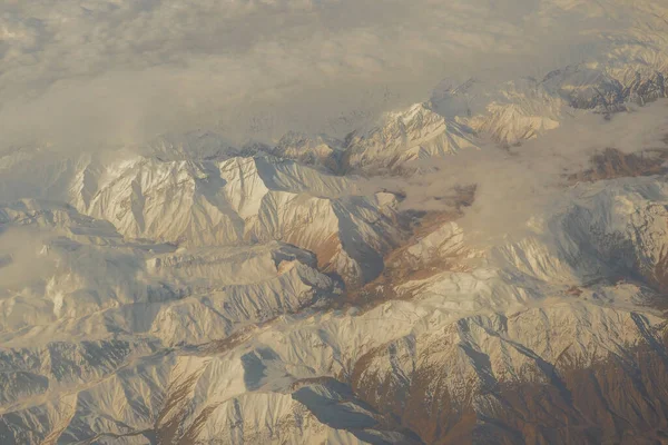 Belles Montagnes Enneigées Une Vue Oiseau Les Monts Zagros Iran — Photo