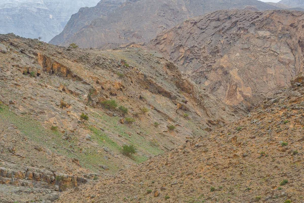 Fantastic Mountain Landscape Jibal Hajar Moutains Musandam Oman — Zdjęcie stockowe