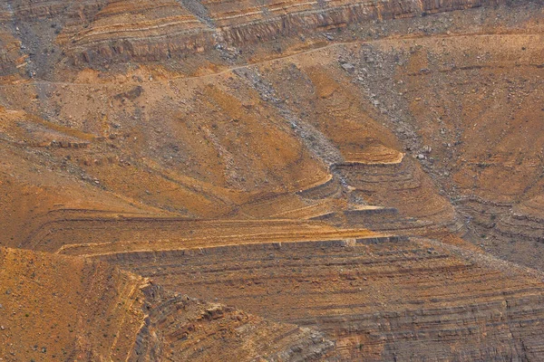 Fantastic Mountain Landscape Jibal Hajar Moutains Musandam Oman — стоковое фото