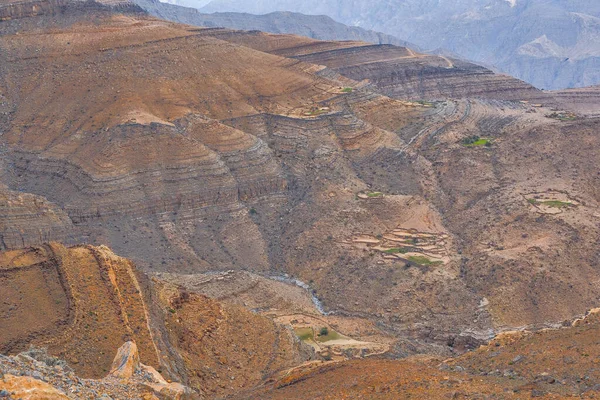 Fantastyczny Krajobraz Górski Jibal Hajar Moutains Musandam Oman — Zdjęcie stockowe