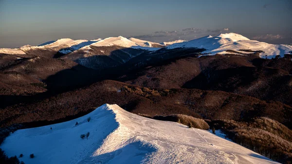 Kış Manzarası Bieszczady Ulusal Parkı Polonya — Stok fotoğraf