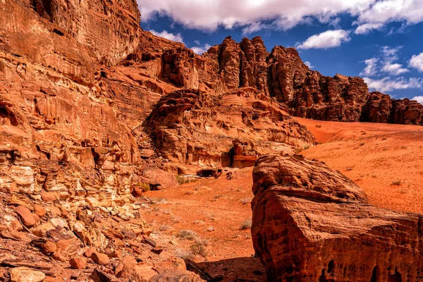 Outstanding Desert Mountain Landscape Wadi Rum Protected Area Jordan — Stock Photo, Image