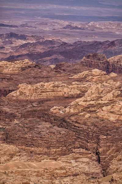 Hermoso Paisaje Montaña Del Desierto Wadi Musa Petra Jordania — Foto de Stock