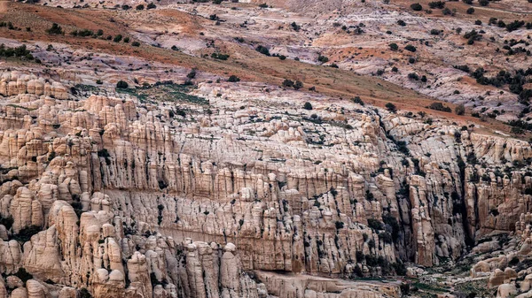 Güzel Çöl Dağları Manzarası Petra Wadi Dana Arasındaki Edom Dağları — Stok fotoğraf