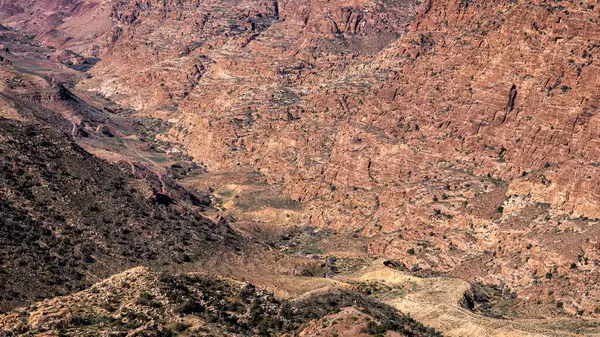 Piękny Krajobraz Pustynnych Gór Wadi Dana Jordania — Zdjęcie stockowe
