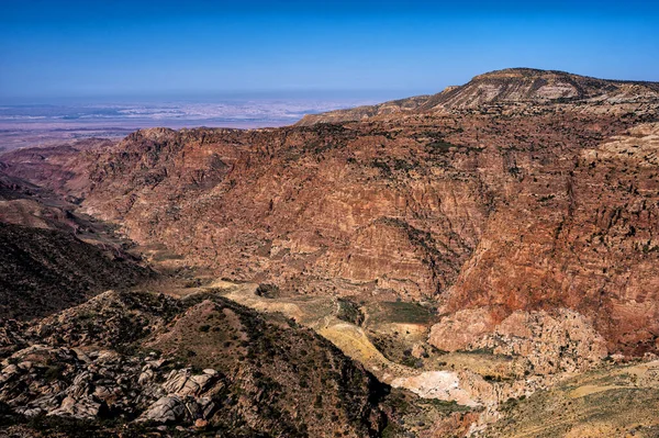 Güzel Çöl Dağları Manzarası Vadi Dana Ürdün — Stok fotoğraf