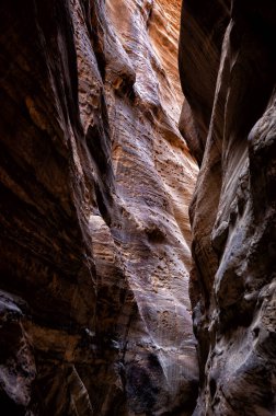 Wadi Ghuweir Kanyonu manzarası, Ürdün.