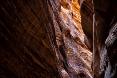 Wadi Ghuweir Kanyonu manzarası, Ürdün.