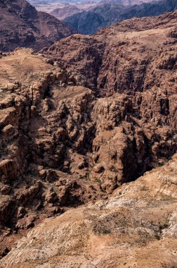 Edom, Shoubak, Ürdün 'ün çöl manzarası..