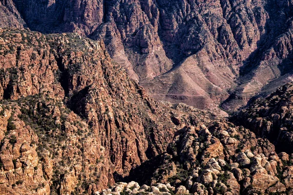 Beautiful Desert Mountains Landscape Wadi Dana Jordan — Stock Photo, Image