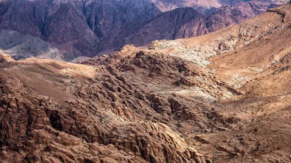 Müthiş Çöl Dağları Manzarası Wadi Ghuweir Ürdün — Stok fotoğraf
