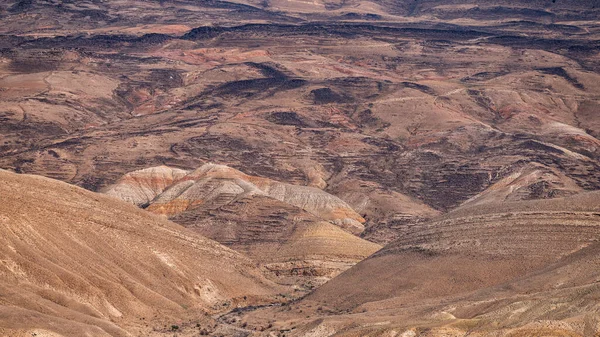 Krajobraz Pustynny Gór Edom Shoubak Jordania — Zdjęcie stockowe