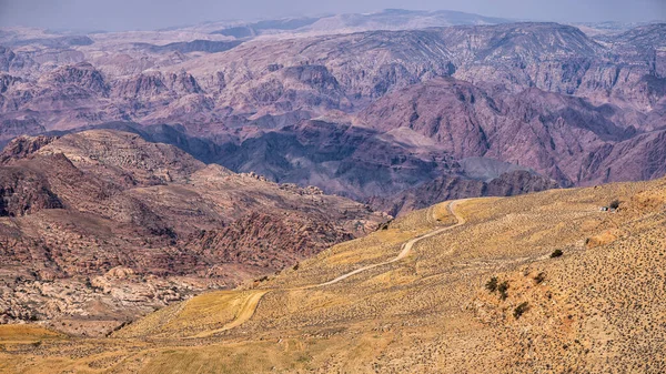 Krajobraz Pustynny Gór Edom Shoubak Jordania — Zdjęcie stockowe