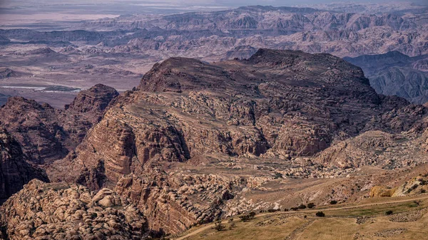 Wüstenlandschaft Der Berge Von Edom Shoubak Jordanien — Stockfoto