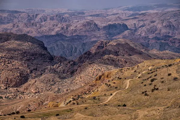 Edom Dağlarının Çöl Manzarası Ürdün — Stok fotoğraf