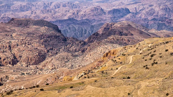 Wüstenlandschaft Der Berge Von Edom Shoubak Jordanien — Stockfoto