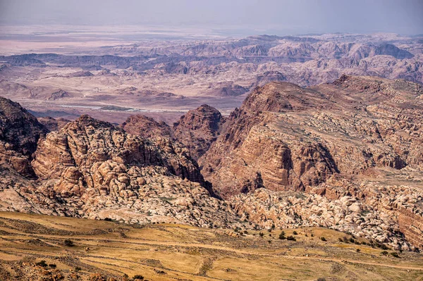 エドムの山の砂漠の風景 Shoubak ヨルダン — ストック写真