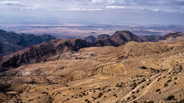约旦Shoubak Edom山区沙漠景观 — 图库照片