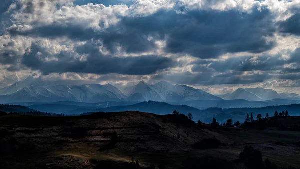 Las Montañas Tatra Vistas Desde Parque Nacional Pieniny Eslovaquia — Foto de Stock