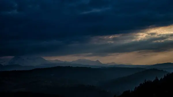 Het Tatra Gebergte Gezien Vanaf Het Pieniny National Park Slowakije — Stockfoto