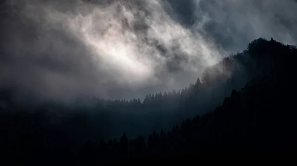 Bewolkt Weer Bergen Pieniny Slowakije — Stockfoto