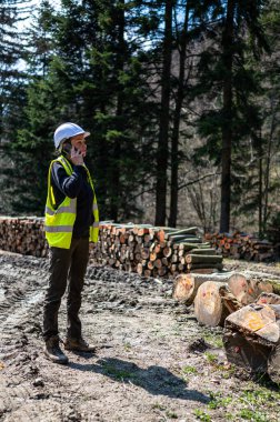 Orman işçisi olarak çalışan güzel bir kadın..