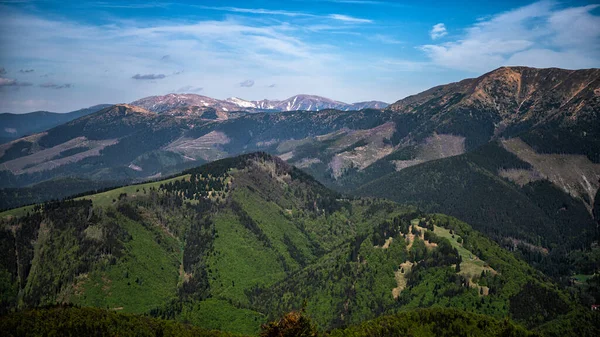 Colorful Spring Mountain Landscape Mount Velka Chochula Low Tatras Slovakia — стокове фото