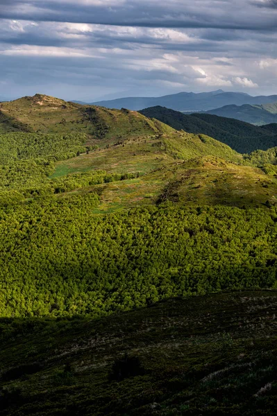 Εαρινό Ορεινό Τοπίο Βουνά Bieszczady Πολωνία Πολωνίνα Μπουκόφσκα — Φωτογραφία Αρχείου