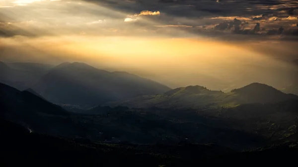 Sunset Rarau Mountains Eastern Carpathians Romania — Stock Photo, Image