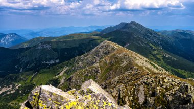 Mt. Dumbier, Low Tatras Ulusal Parkı, Karpatlar, Slovakya. Yaz dağı manzarası.