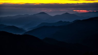Sunrise over the Low Tatras seen from the Mount Krizna, Great Fatra (Velka Fatra), Carpathians, Slovakia.