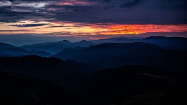 Sunrise over the Low Tatras seen from the Mount Krizna, Great Fatra (Velka Fatra), Carpathians, Slovakia.