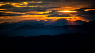 Sunrise over the Low Tatras seen from the Mount Krizna, Great Fatra (Velka Fatra), Carpathians, Slovakia.