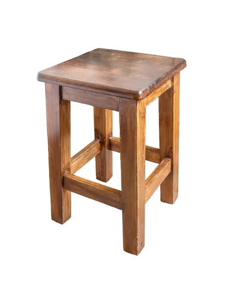 Wooden stool isolated — Stock Photo, Image
