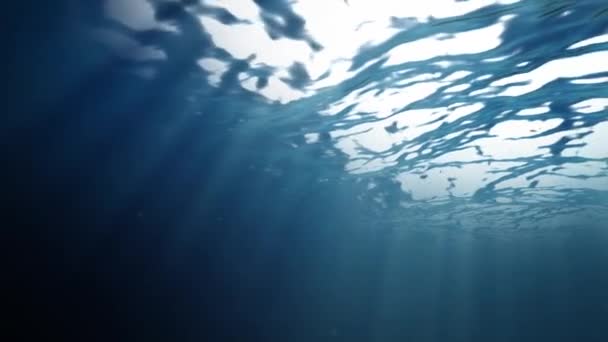 Agua superficial del océano desde el interior — Vídeo de stock