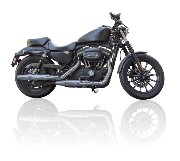 Siyah motosiklet izole