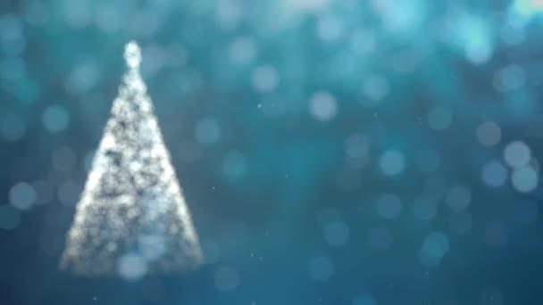 Fond Noël Animé Avec Sapin Noël Lumineux Sur Fond Bleu — Video