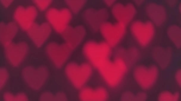 Цикл День Святого Валентина Фон Форме Сердца Боке Сделанный Свечами — стоковое видео