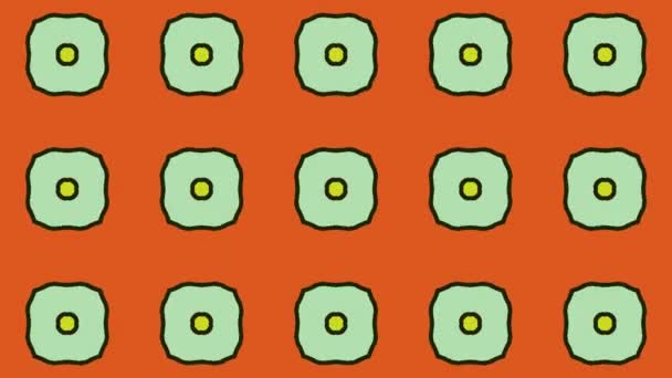 Looped Κινούμενα Πολύχρωμα Καλειδοσκοπικά Σχήματα Στυλ Κινουμένων Σχεδίων — Αρχείο Βίντεο