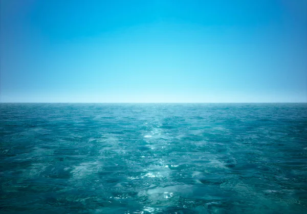 Hermosa Superficie Agua Mar Con Cielo Azul — Foto de Stock