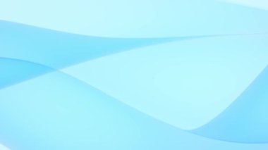3D animasyon - Açık mavi soyut arkaplan düzgün dalgalı bir şekil ile döngülü hareket