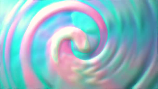애니메이션 색깔로 소용돌이치는 나선형의 추상적 — 비디오