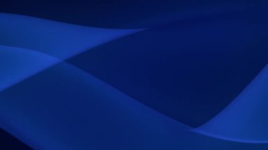 3D animation - Dark blue abstract background of a smooth wavy shape with looped motion