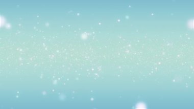 Renkli ışık parçacıkları mavi arkaplanda parlayan döngülü canlandırılmış arkaplan