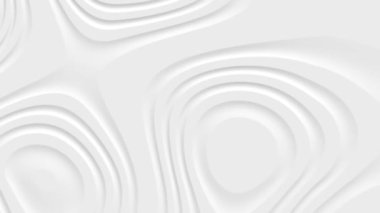 3D animasyon - Modern kıvrımlı beyaz soyut düz yüzey