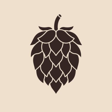 Hafif arkaplanda bira hop siluet vektör grafik nesne veya tasarım ögesi