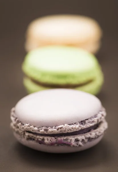 Macarons in einer Reihe — Stockfoto