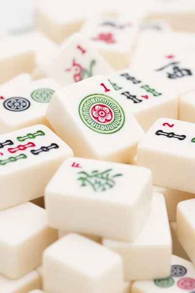 Mahjong jogo de tabuleiro peças — Fotografia de Stock